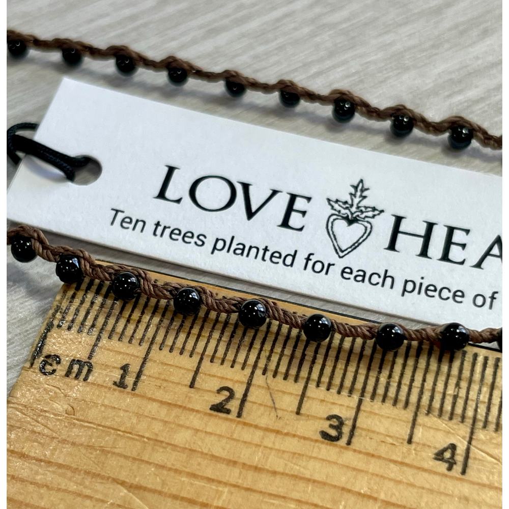 Love Heals 40" Love Heals 40" Black Spinel Braiided Necklace Wrap Bracelet LH52 - Picture 3 of 13